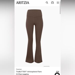 Aritzia Tna Butter Flare Legging Yoga Pants in Brown (Rich Mocha Brown)